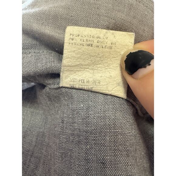 Vintage grey embroidered eagle button up shirt with cool front pockets - Picture 5 of 6